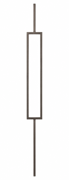 Square Panel Iron Baluster – Satin Black
