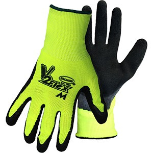 Boss Hi-Vis Nylon Knit Latex Palm Gloves Large