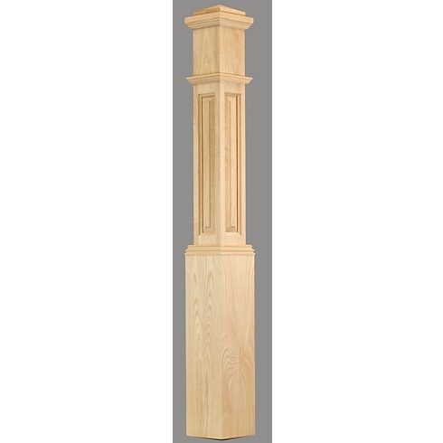 Raised Panel Box Newel Post 6-1/4