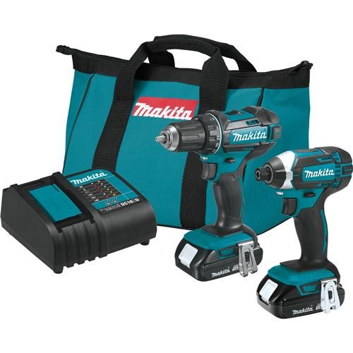 Makita 18V LXT Lithium-Ion Compact Cordless Combo Kit (2 Piece, 1.5Ah)