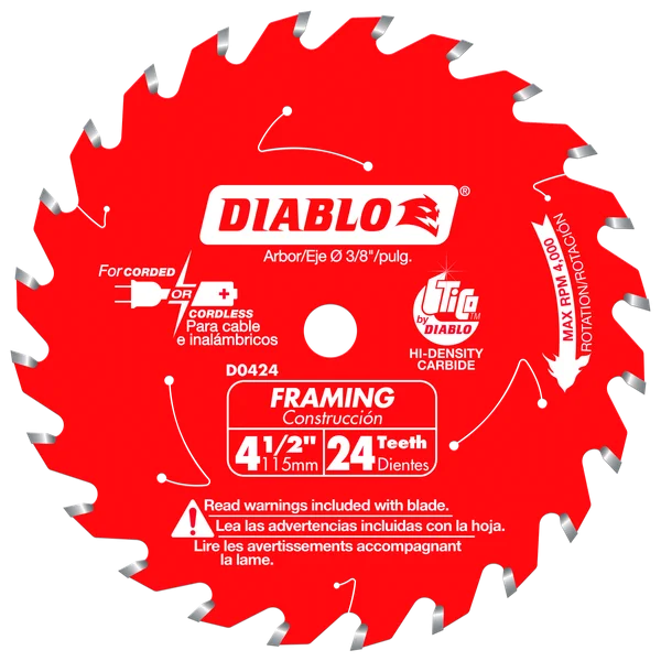 Diablo Framing Circular Saw Blade 4-1/2 in 24T