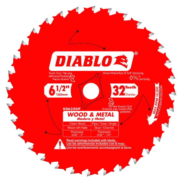 Diablo Carbide Circular Saw Blade 6-1/2 in 32T