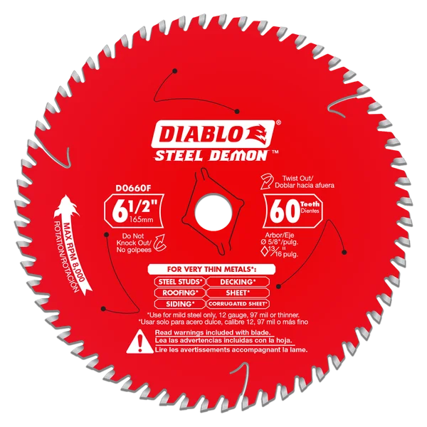 Diablo Thin Metal Cutting Blade 6-1/2 in 60T