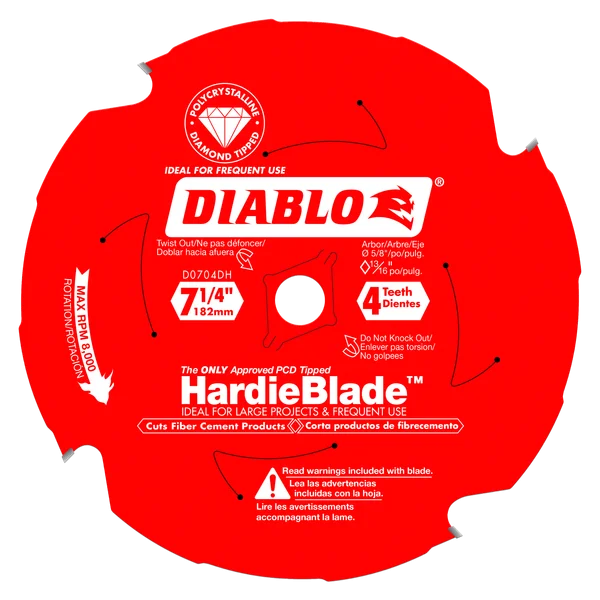 Diablo Fiber Cement Blade 7-1/4 in 4T