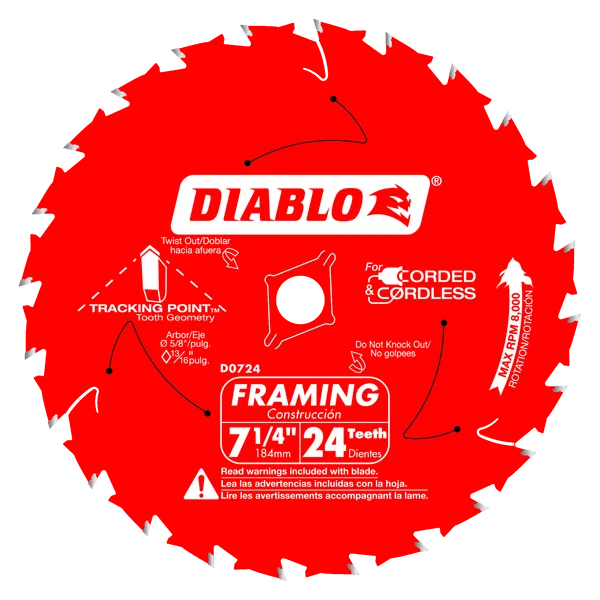 Diablo Framing Circular Saw Blade 7-1/4 in 24T (2 Pack)