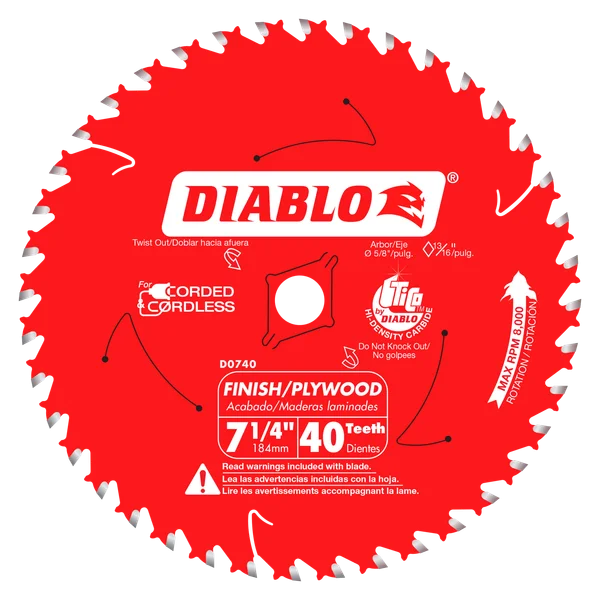 Diablo Finish Blade 7-1/4 in 40T