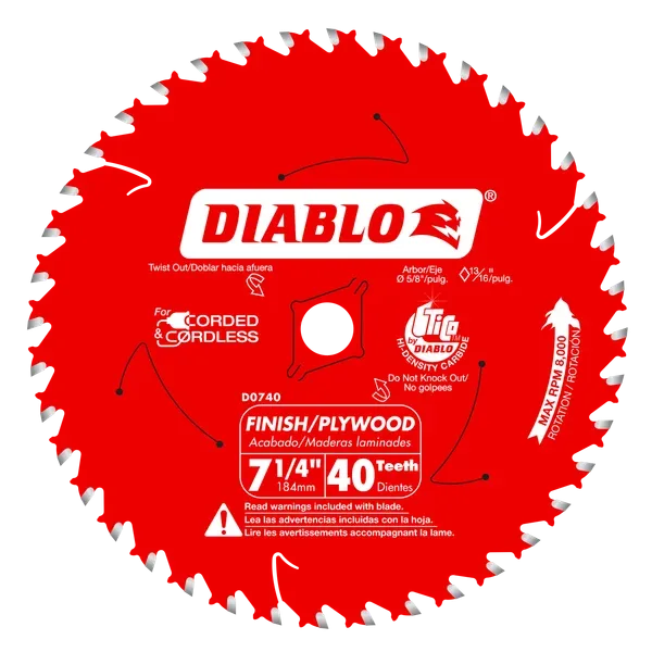 Diablo Finish Blade 7-1/4 in 40T
