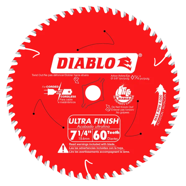 Diablo Ultra Finish Blade 7-1/4 in 60T