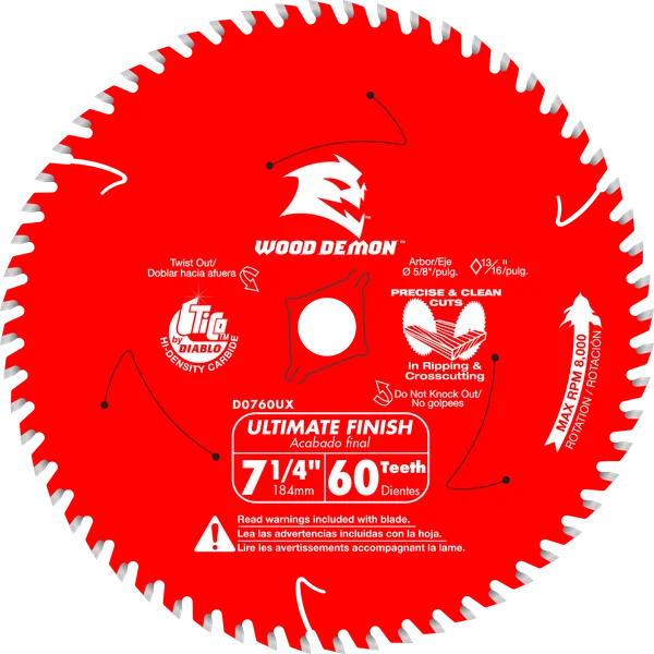 Diablo Ultimate Finish Blade 7-1/4 in 60T
