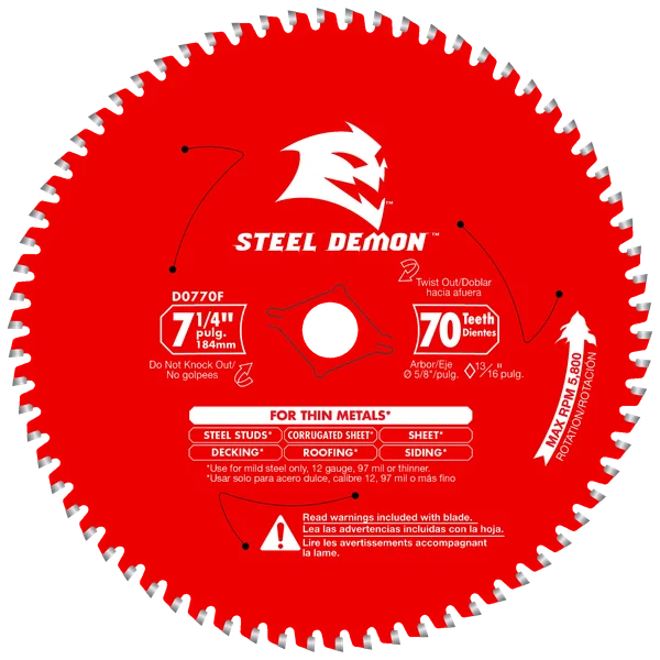 Diablo Thin Metal Cutting Blade 7 in 70T