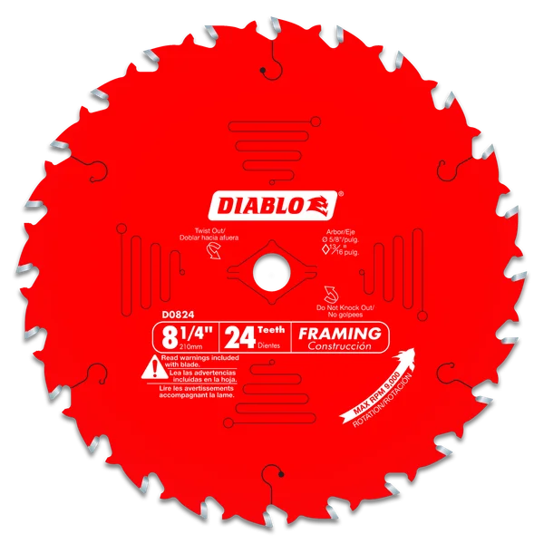 Diablo Framing Circular Saw Blade 8-1/4 in 24T