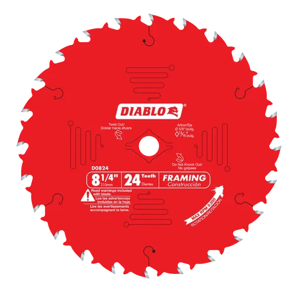Diablo Framing Circular Saw Blade 8-1/4 in 24T