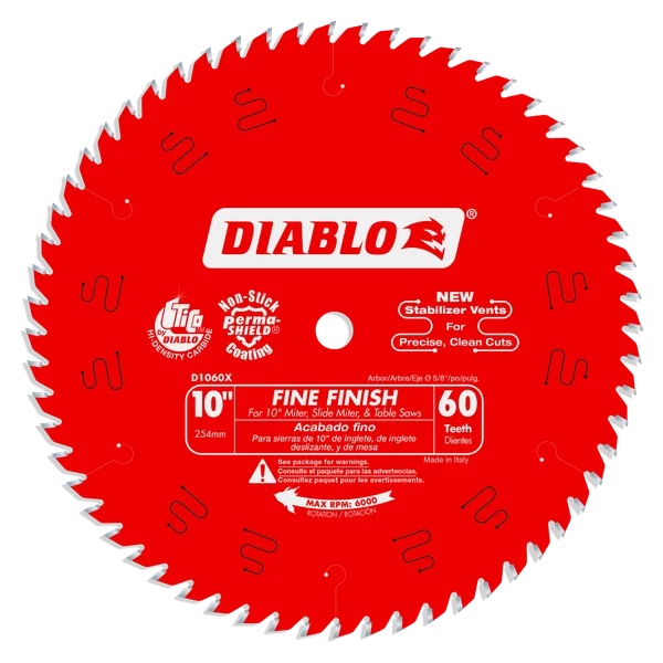 Diablo Fine Finish Blade 10 in 60T