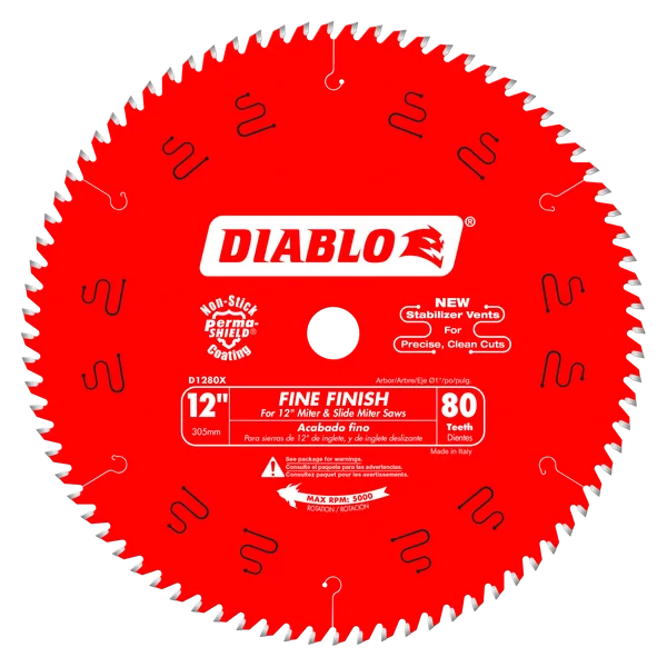 Diablo Fine Finish Blade 12 in 80T