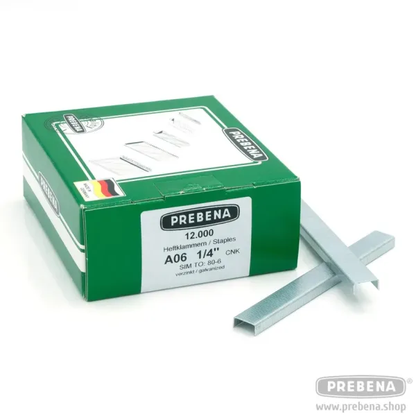 Prebena Galvanized Staples 1/4 in