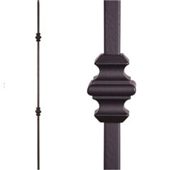 House of Forgings Double Knuckle Iron Baluster Satin Black