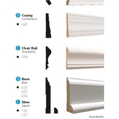 9/16 X *4-1/4* Wood Primed Baseboard LGM 620p