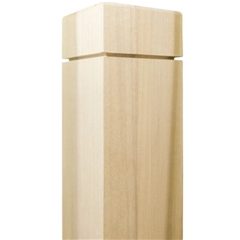 Newel Post Chamfered Top with Line Notch 3 1/2