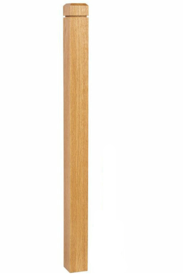 Newel Post Chamfered Top with Line Notch 3 1/2