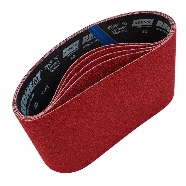 Norton Red Heat Sanding Belt 7-7/8 in x 29-1/2 in 40 Grit