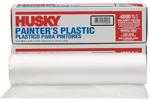 Husky .31-Mil High Density Painter's Plastic Clear