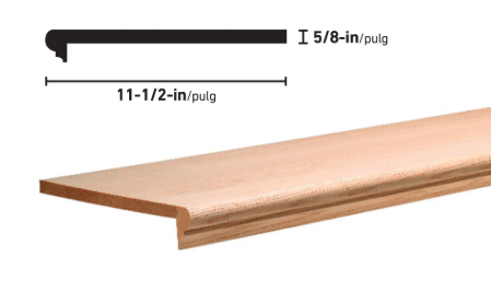 Traditional Retro Stair Tread Red Oak 11-1/2 in x 42 in
