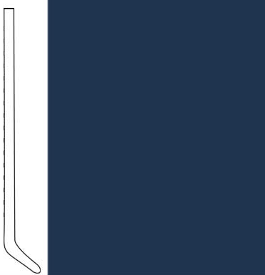 Flexco Rubber Cove Base 4 in x 4 ft x 1/8 in - Midnight Blue (30 PCS/Box)