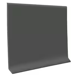 Flexco Rubber Cove Base 4 in x 4 ft x 1/8 in - Charcoal (30 PCS/Box)