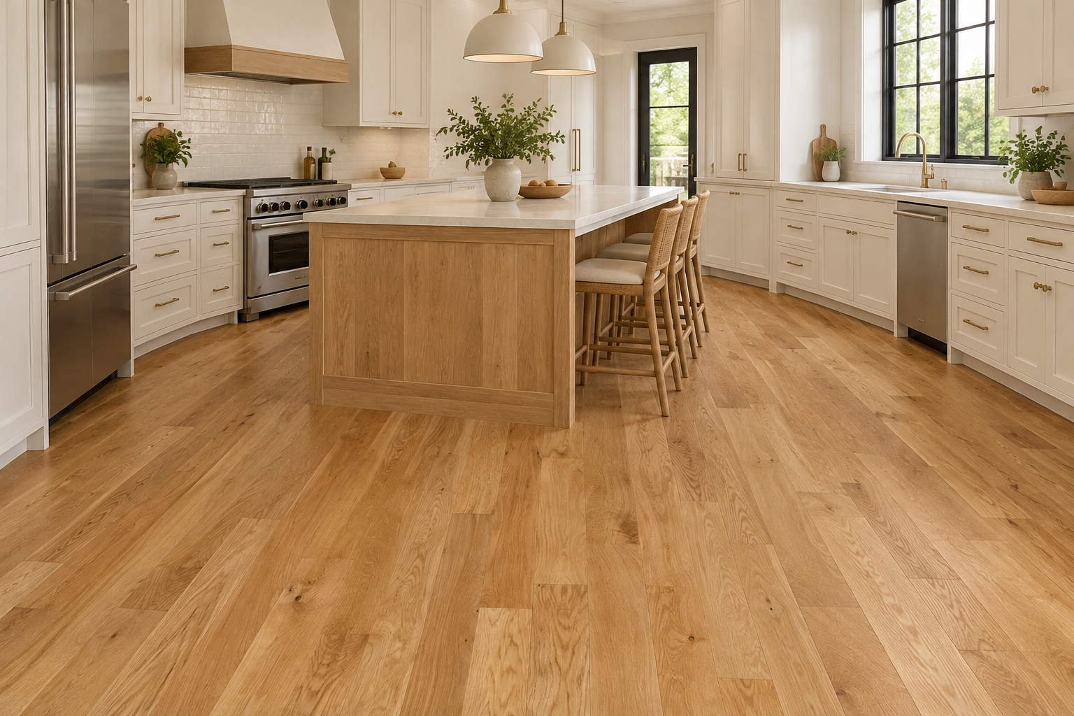 Springcreek White Oak #1 Common Unfinished Hardwood Flooring – 3/4 in x 5 in