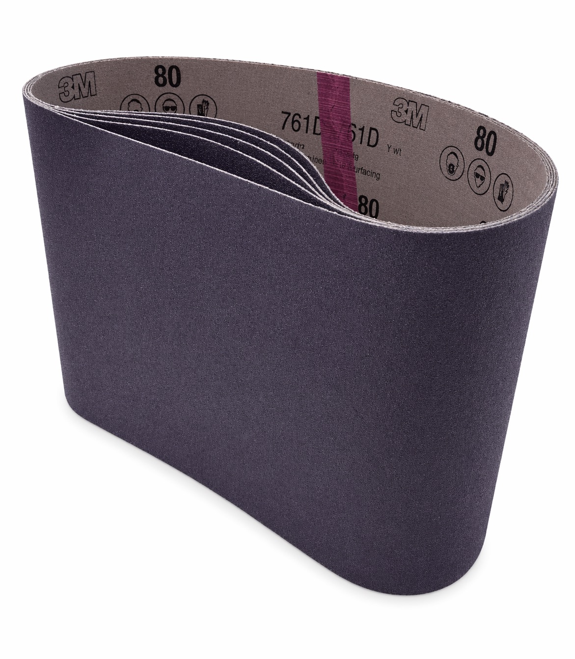 3M Purple Sanding Belt 7-7/8 in x 29-1/2 in 80 Grit