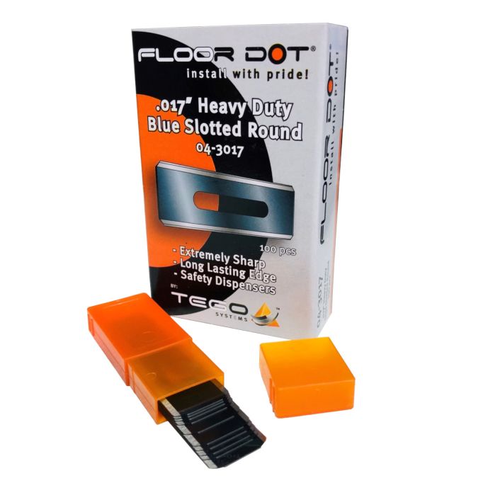 Floor Dot HD Blue Slotted Round Blade 0.017 in (100 Pack)