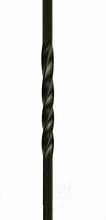 Single Twist Iron Baluster Flat Black
