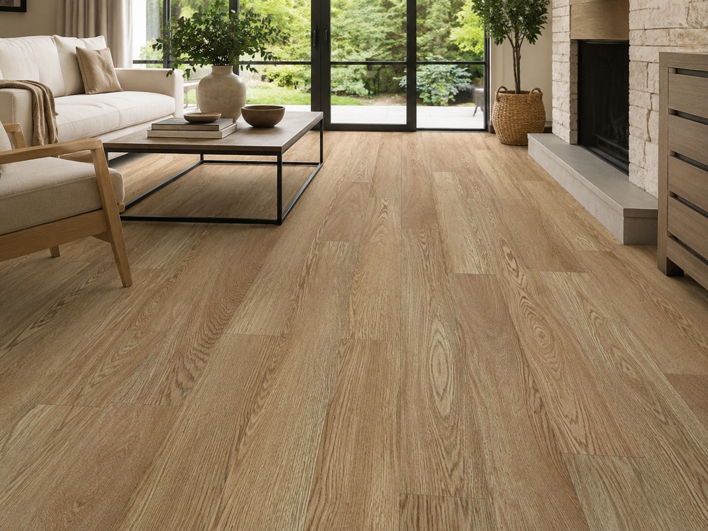 Chesapeake Stockbridge Wirebrushed White Oak Urban Bronze/Sierra 3/4 in x 5 in