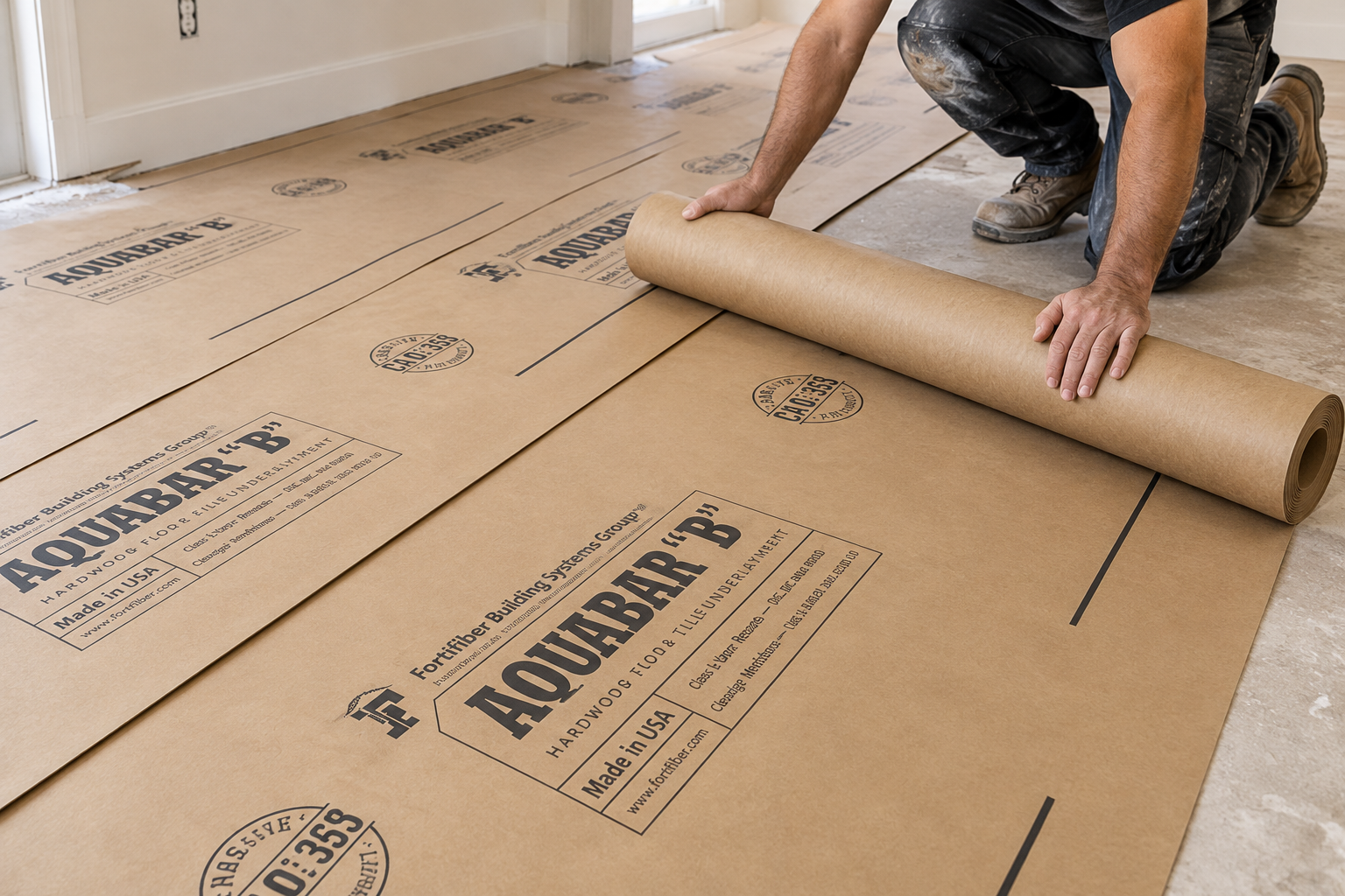 Fortifiber Aquabar Hardwood Underlay ( 500 SF/RL )