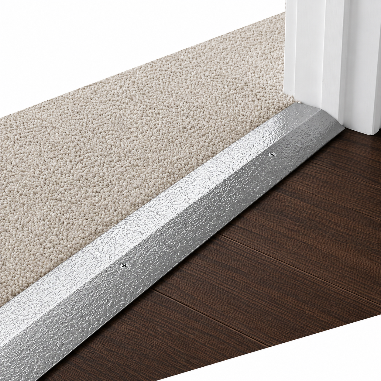 Carpet Metal Transition Strip – Silver – 12 ft