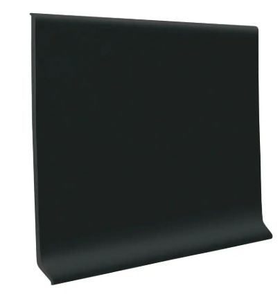 Flexco Rubber Cove Base Black Dahlia 4 in x 120 LF x 1/8 in