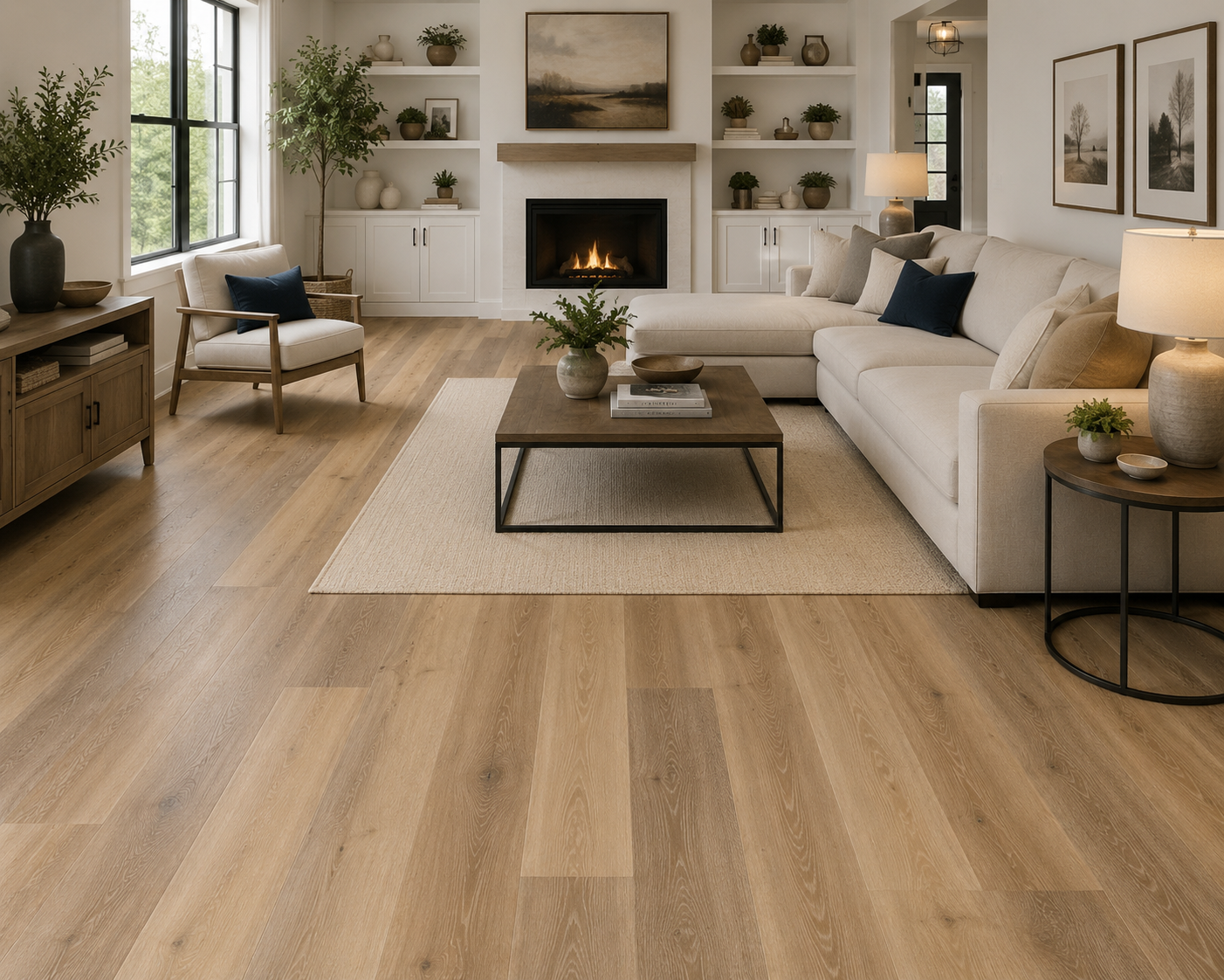 Oakcrest Engineered White Oak Hardwood 5/8 in x 3-1/4 in (4 mm Wear Layer, 5-Ply)