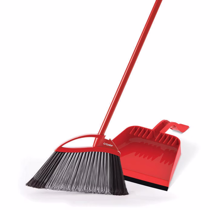 O-Cedar Power Corner Max Broom with Dustpan