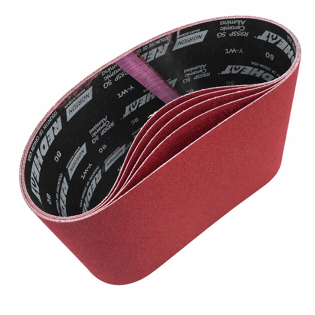 Norton Red Heat Sanding Belt 7-7/8 in x 29-1/2 in 80 Grit
