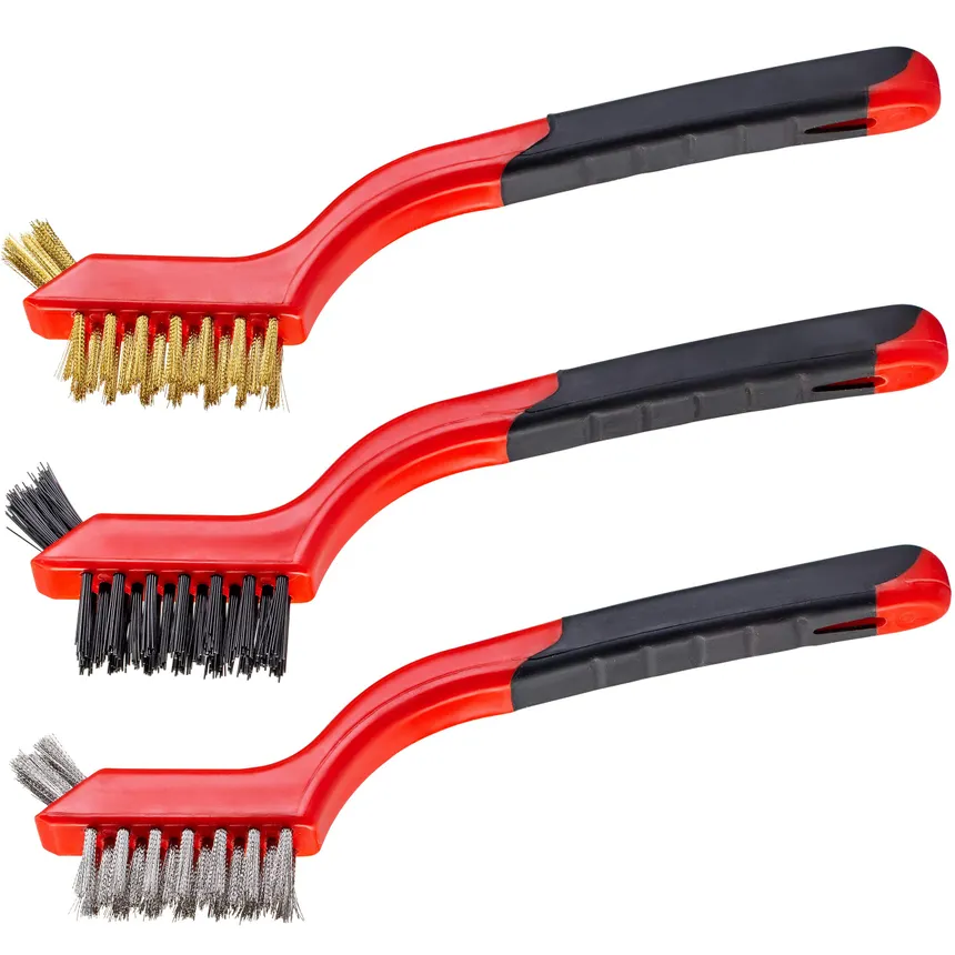 Dynamic Mini Wire Brush Set Plastic Handle (3 Piece)