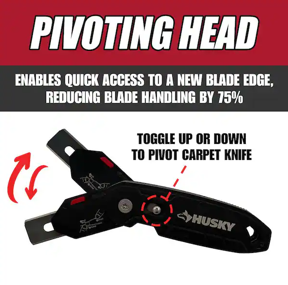 Husky Pivoting Carpet Knife