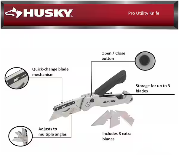 Husky Pro Utility Knife