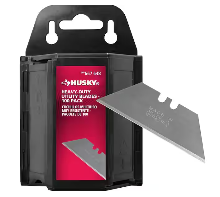 Husky Heavy-Duty Utility Blade Dispenser (100 Pack)