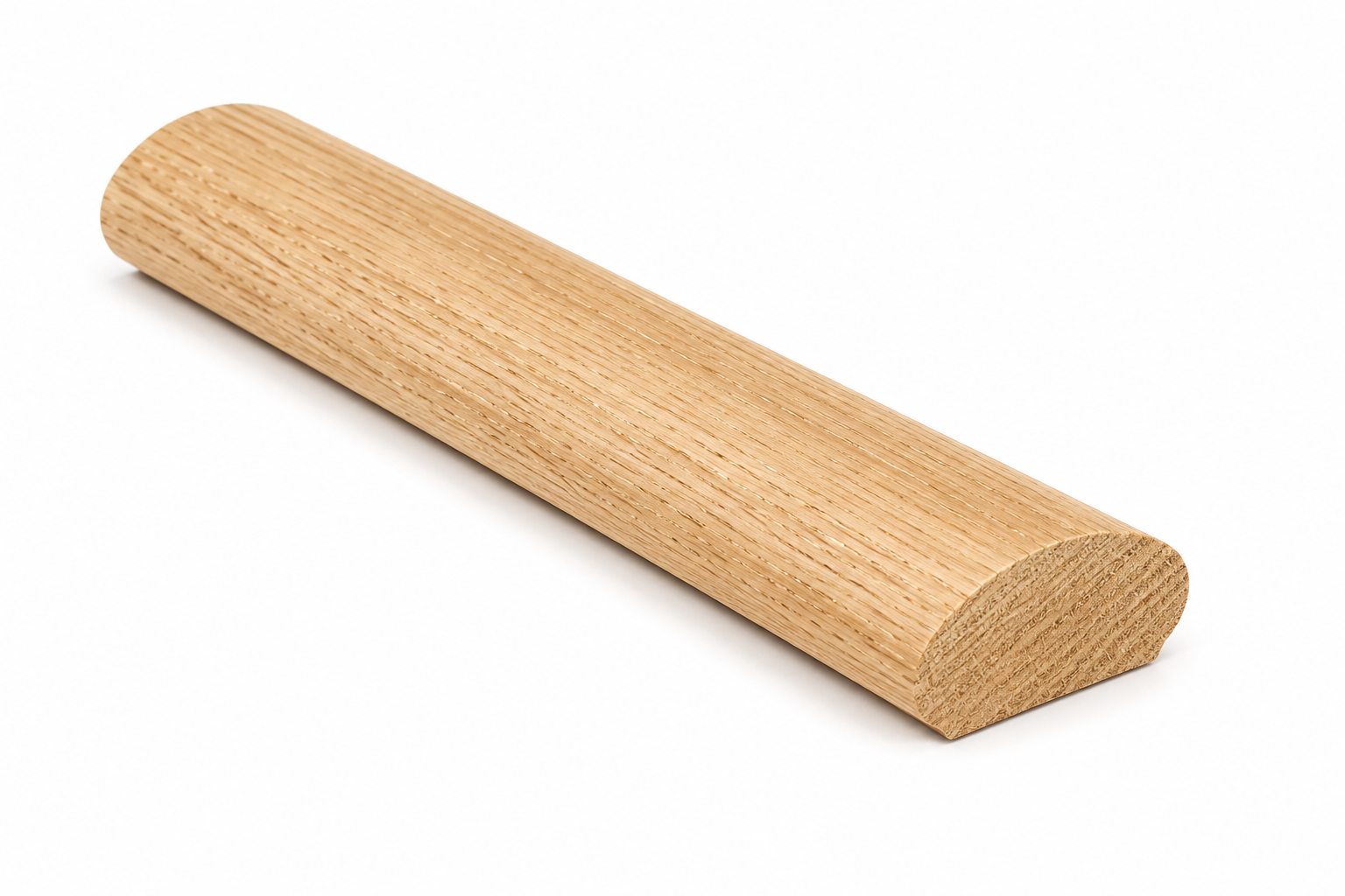 C-6042 Red Oak Oval Wall Rail Fingerjoint 10 ft