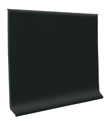 Flexco Rubber Cove Base 4 in x 4 ft x 1/8 in - Black (30 PCS/Box)