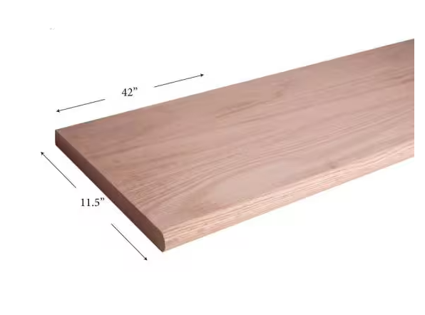 C-8070 Red Oak Plain Square Edge Tread 42 in