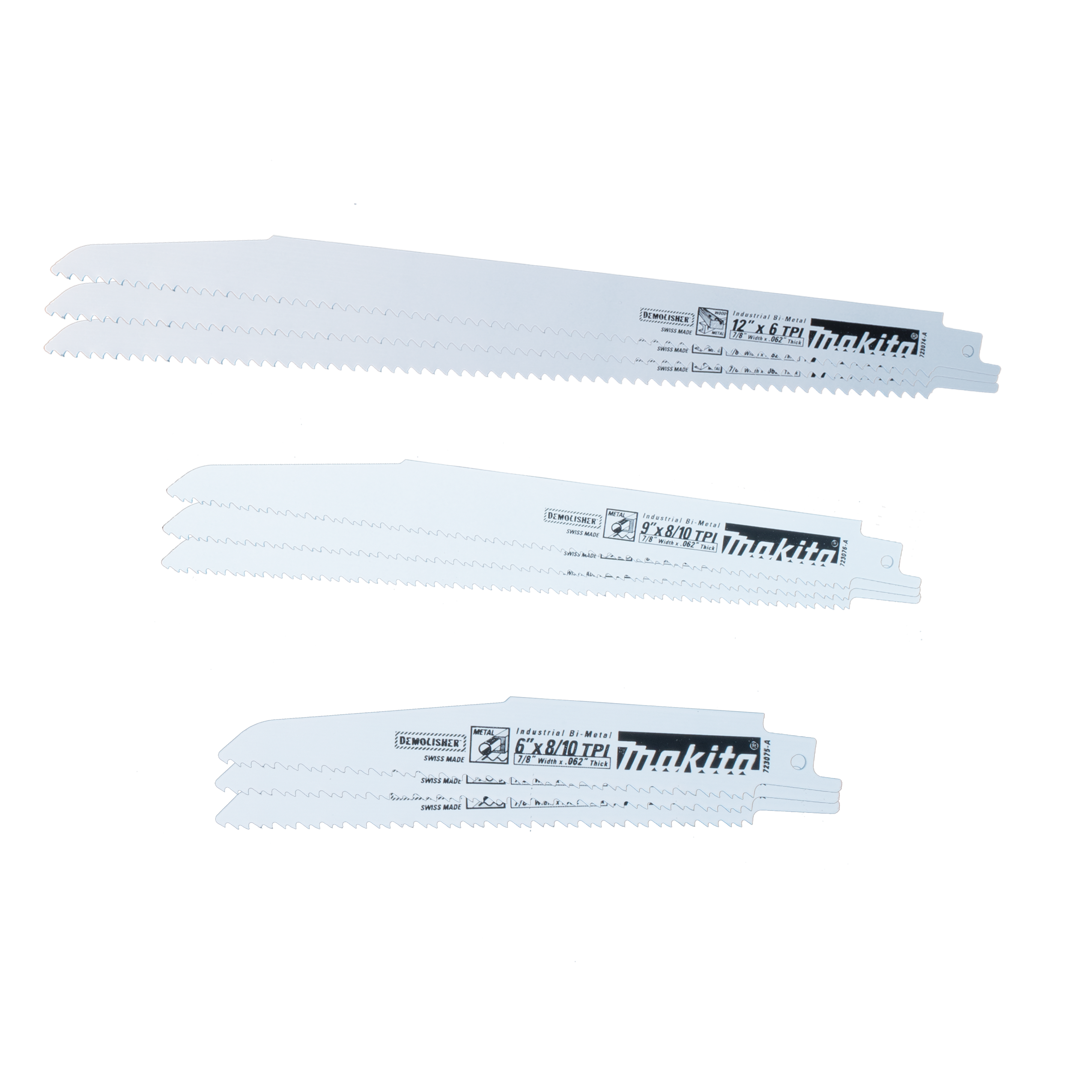 Demolition Reciprocating Saw Blade 8/10 TPI (3 Pack)