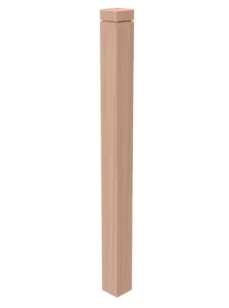 Solid S4S Box Newel Post Red Oak 4-1/2