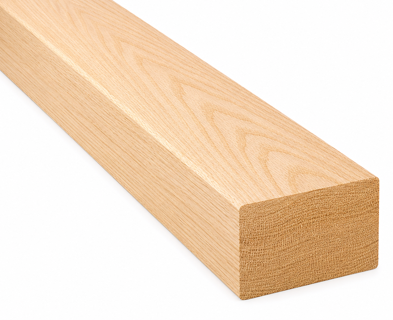 C-6700 Red Oak Rectangular Rail Fingerjoint 12 ft