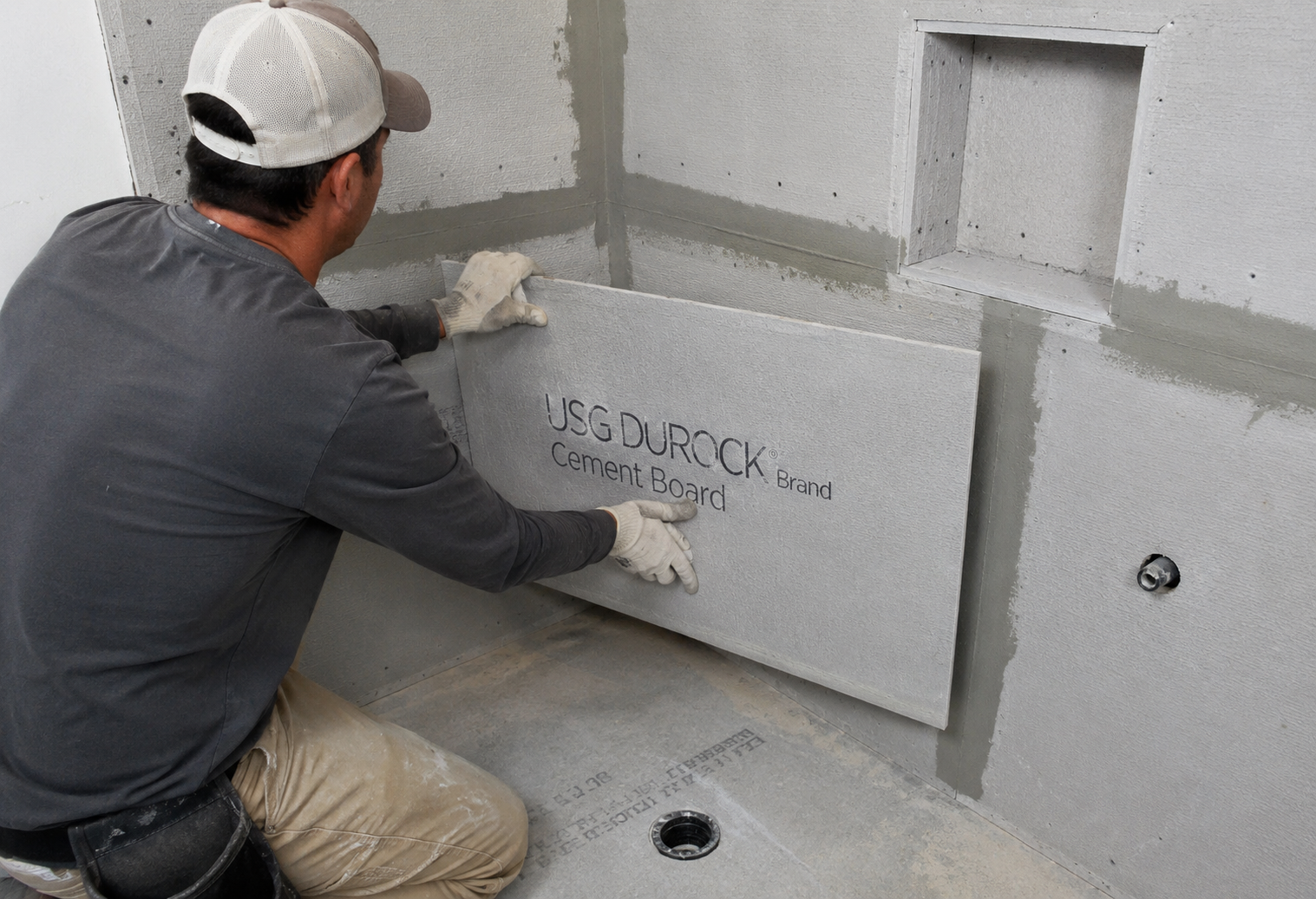 DUROCK Cement Backer Board – 3 ft x 5 ft x 1/2 in